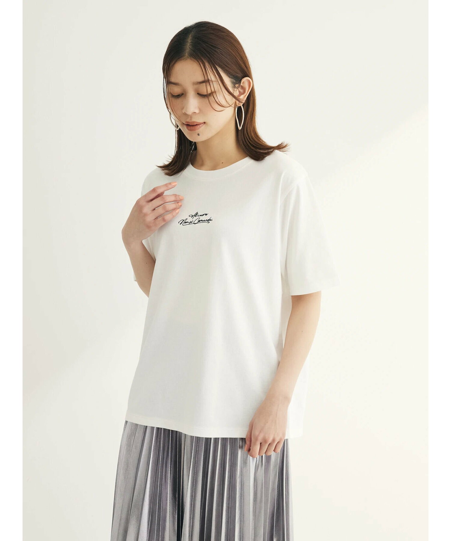 アソート筆記体レギュラーロゴTシャツ 24SS/綿100%/半袖/カットソー/夏